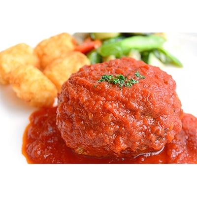 【創業50年の街の洋食屋さん】国産牛と国産豚のハンバーグ5個　自家製トマトソース付