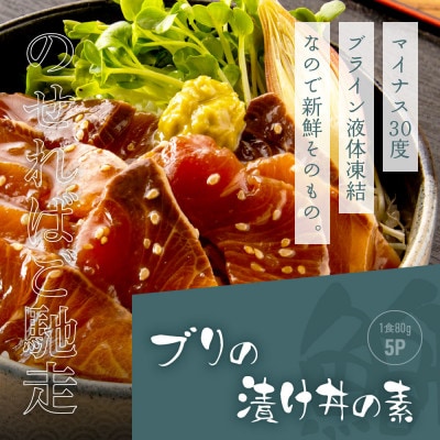 高知の海鮮丼の素「ブリの漬け」80g×5P+「マグロの漬け」80g×5P