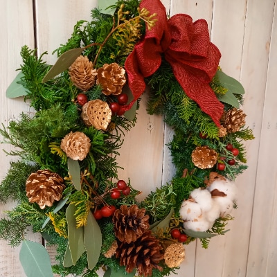 フレッシュグリーンクリスマスリース