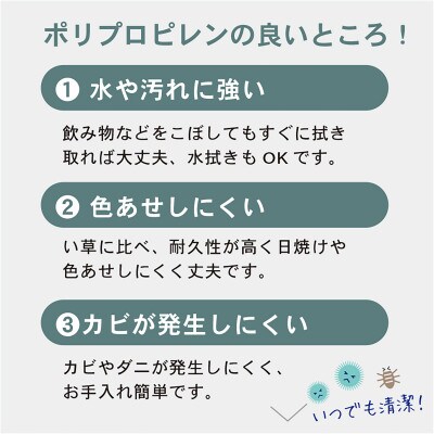 岡山県岡山市産　樹脂製 畳マット 悠久 サイズ:ダブル　カラー:ブラウン
