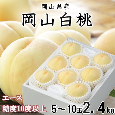岡山白桃 エース 5～10玉 2.4kg 岡山県産