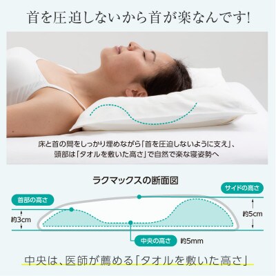 首が痛くならない枕 RAKUMAX「ラクマックス・ワイド備長炭」