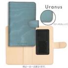 手帳型スマホケース　NUNOUS(ニューノス)×レザーシリーズ【ブルーグリーン(URANUS)】
