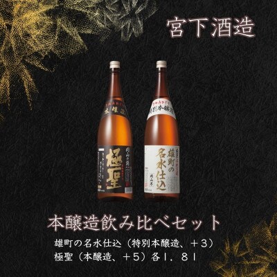 宮下酒造の本醸造・特別本醸飲み比べセット　1.8L×2本