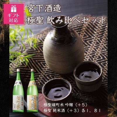 【ギフト包装対応】宮下酒造の極聖飲み比べ　1.8L×2本セット