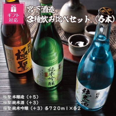【ギフト包装対応】宮下酒造の3種飲み比べセット　720ml×6本