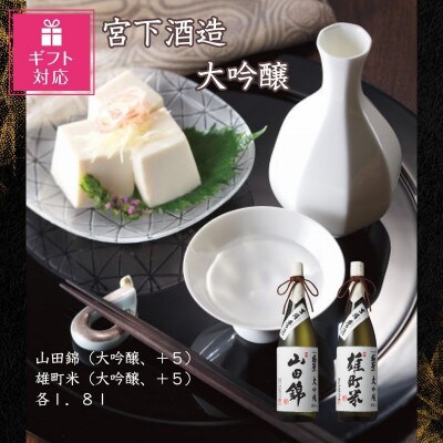 【ギフト包装対応】宮下酒造の大吟醸2種飲み比べセット　1.8L×2本