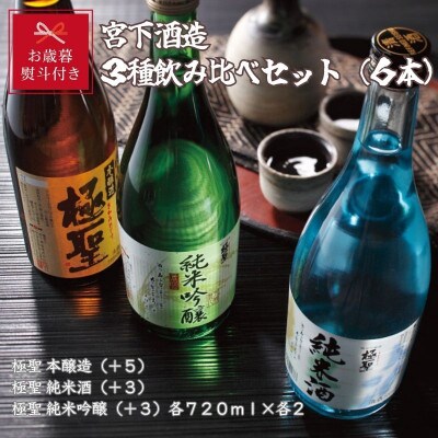 【お歳暮のし付き】宮下酒造の3種飲み比べセット　720ml×6本