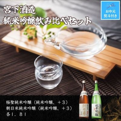 【お中元のし付き】宮下酒造の純米吟醸飲み比べセット　1.8L×2本