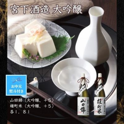 【お中元のし付き】宮下酒造の大吟醸2種飲み比べセット　1.8L×2本