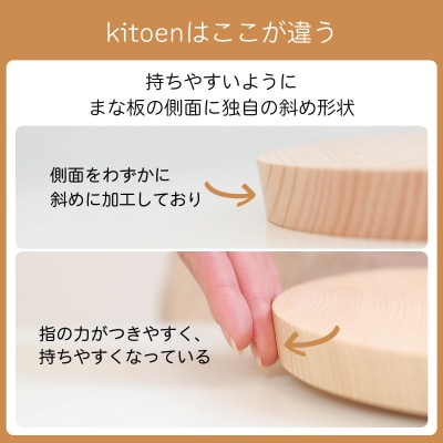 国産ヒノキの小さな丸まな板 直径22cm 厚さ2cm Sサイズ