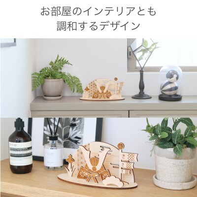 国産天然ヒノキの卓上兜飾り