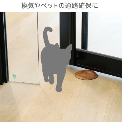 ペット・子供にやさしい 木製ドアストッパー キハダ
