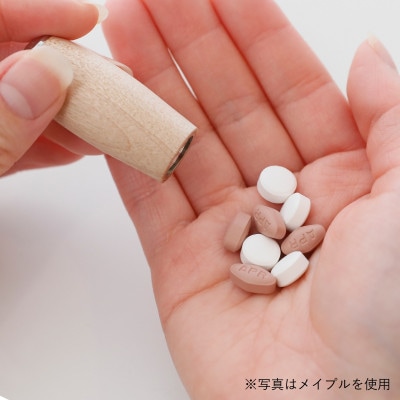 天然木のピルケース・薬入れ メープル