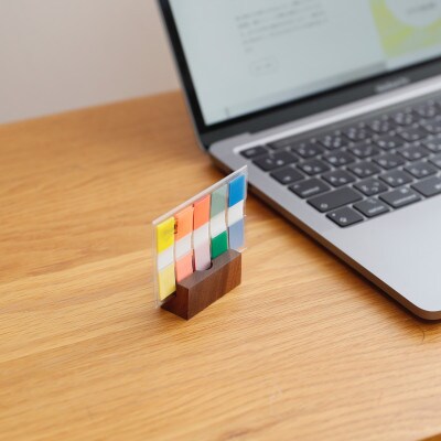 木製ブロック カード・はがき立て 2個セット