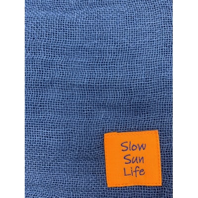 【SlowSunLife】藍染　蚊帳織ストール