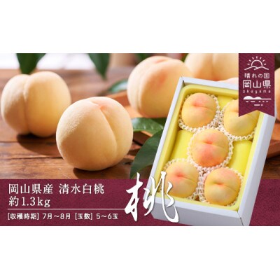 【2025年発送】岡山県産　清水白桃　約1.3kg(5～6玉)