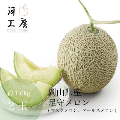 メロン ギフト 足守メロン アールスメロン 岡山県産 2玉入り(1玉 約1.6kg)糖度14度以上
