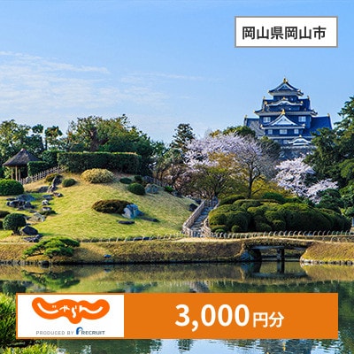 【じゃらんふるさと納税クーポン】 岡山県岡山市でつかえる3,000円 クーポン