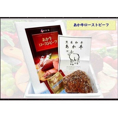 あか牛ローストビーフと2種のあか牛ステーキ 食べ比べセット(津奈木町)
