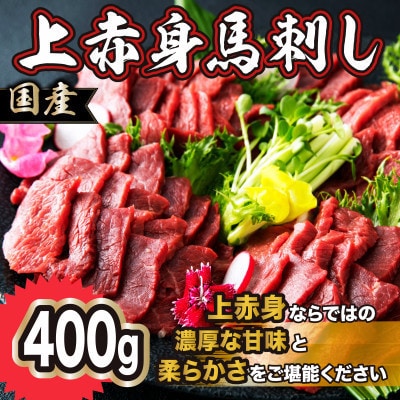 国産 上赤身馬刺し 400g(津奈木町)