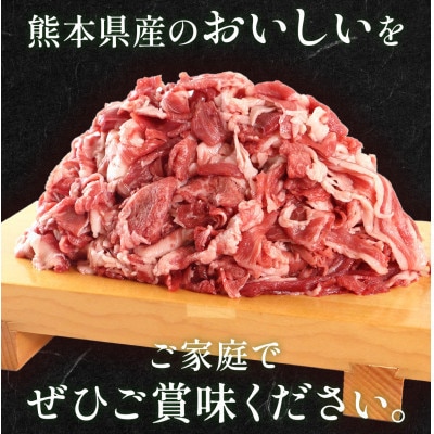 熊本県産 GI認証取得 くまもとあか牛 切り落とし 合計1kg(津奈木町)