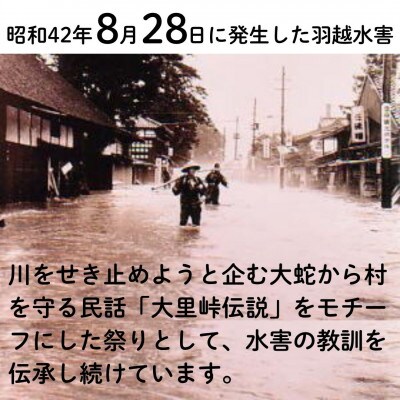 【返礼品なし】NIPPON 防災資産認定 えちごせきかわ大したもん蛇まつりを応援 1口2,000円