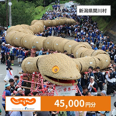 【じゃらんふるさと納税クーポン】 新潟県関川村でつかえる45,000円 クーポン