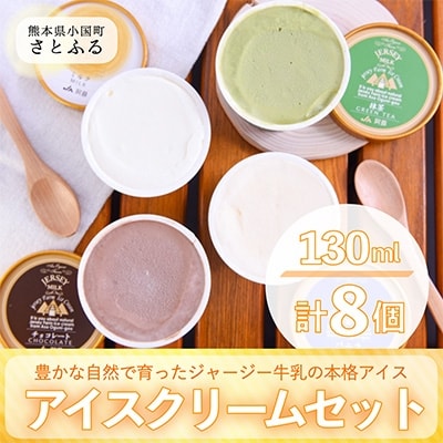 【阿蘇小国ジャージー牛乳】アイス4種8個セット(IS-2)/JA阿蘇小国郷