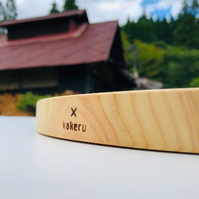 木製まんまるまな板　-LLサイズ-　直径約32cm　天然ヒノキ無垢材