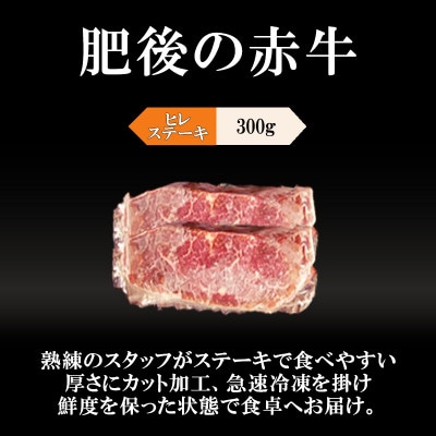 肥後の赤牛ヒレステーキ　300g(小国町)