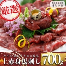 みずの里おすすめ　上赤身馬刺し700g(小国町)