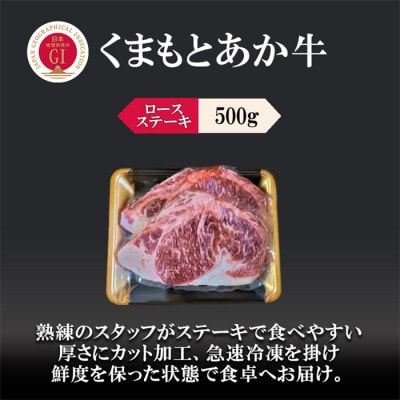 GI地理的表示認定ブランド牛 熊本県産 くまもとあか牛 ロースステーキ 500g(小国町)
