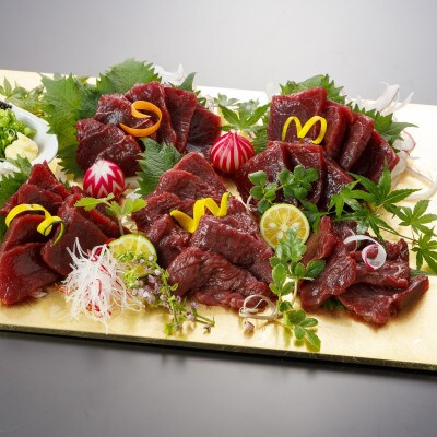 【毎月定期便】上赤身馬刺しスライス 200g(小国町)全3回