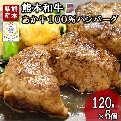 熊本和牛あか牛100パーセント ハンバーグ 計720g(小国町)