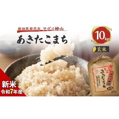 【玄米】秋田県産 あきたこまち 10kg アグリ檜山[No.5335-0036]