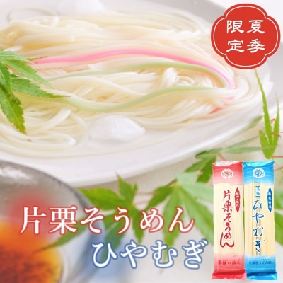 秋田の 夏の味覚! 片栗そうめん 10束・冷麦 5束 セット[No.5335-0320]