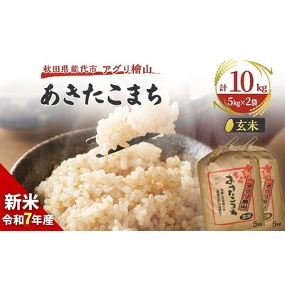 【玄米】秋田県産 あきたこまち 10kg アグリ檜山[No.5335-0037]