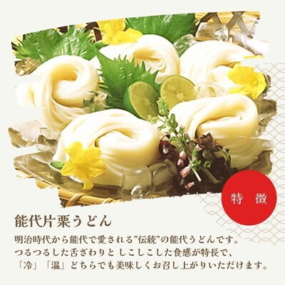 定期便 11回 能代片栗うどん 240g(約3人前) 10束 なべや製麺[No.5335-1358]