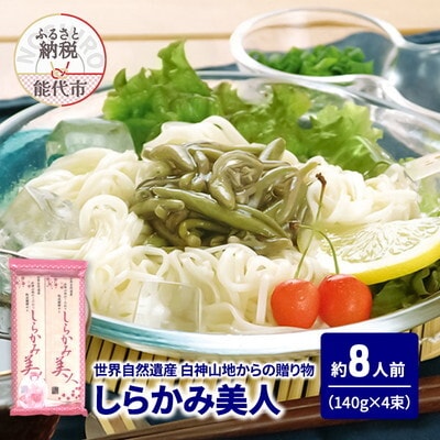 うどん しらかみ美人 140g(約2人前)×4束 なべや製麺[No.5335-1364]