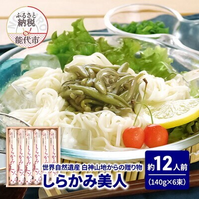 うどん しらかみ美人 140g(約2人前)×6束 なべや製麺[No.5335-1365]