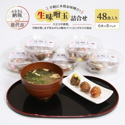 手軽に本格お味噌汁 生味噌玉 詰合せ  48食入り 冷凍 今井糀屋[No.5335-1395]