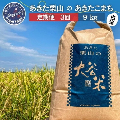 【定期便3ヶ月】令和7年産 あきたこまち9kg ×3回 [No.5335-1736]