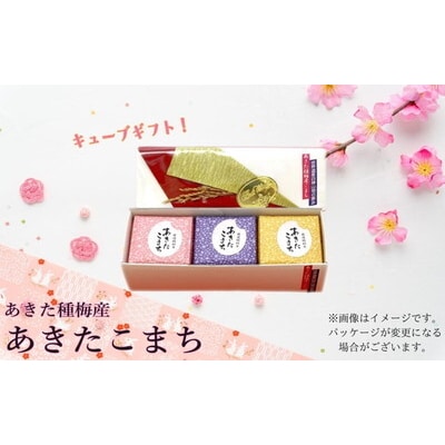 白米 あきたこまち 『300gキューブ』 ギフトセット 300g×3個[No.5335-0204]