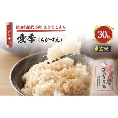 令和7年産 アグリ檜山米 愛季 玄米 30kg  あきたこまち[No.5335-1664]