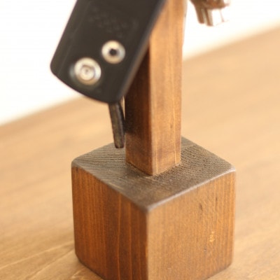 木と真鍮のキースタンド アンティークブラウン【申込後に製作いたします】