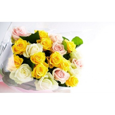 生産者直送!バラの花束(お任せMIX20本)