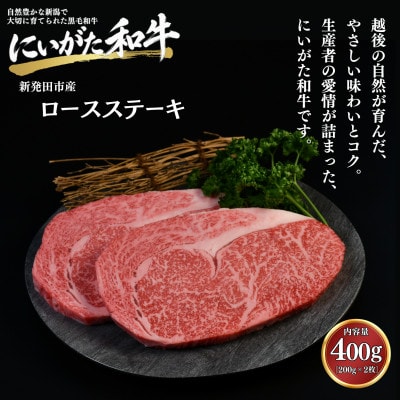 【にいがた和牛】ロースステーキ 400g(200g×2) 新発田市産 黒毛和牛