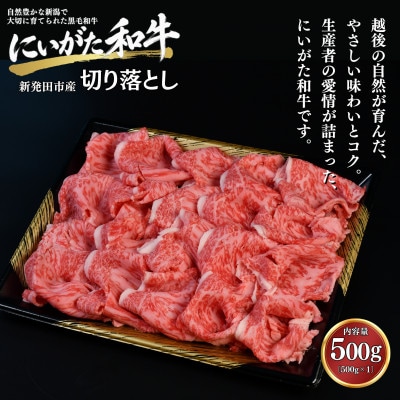 【にいがた和牛】切り落とし 500g×1 新発田市産 黒毛和牛