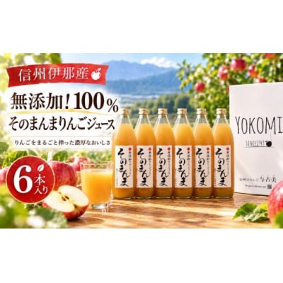 与古美の「そのまんま」りんごジュース6本セット
